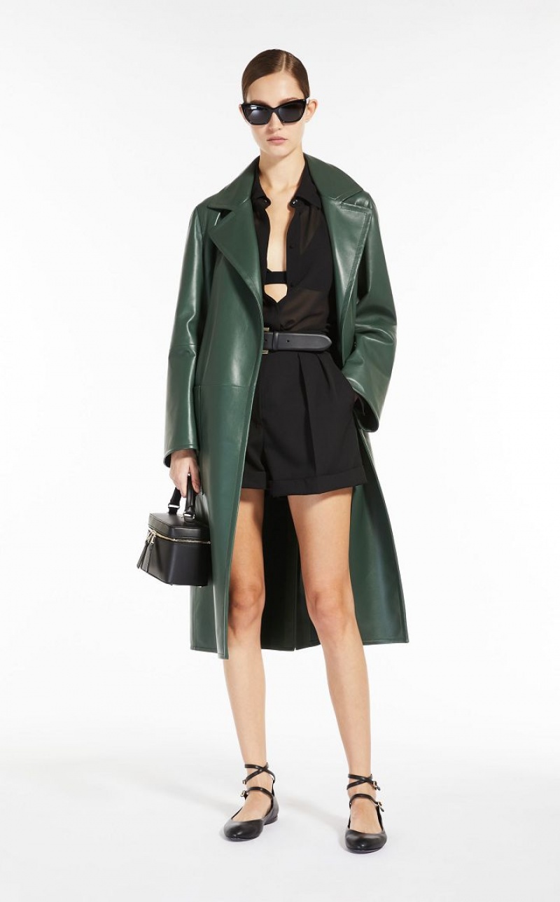 Leather Max Mara Manuela Nappa Icon Verdes | MMR594014