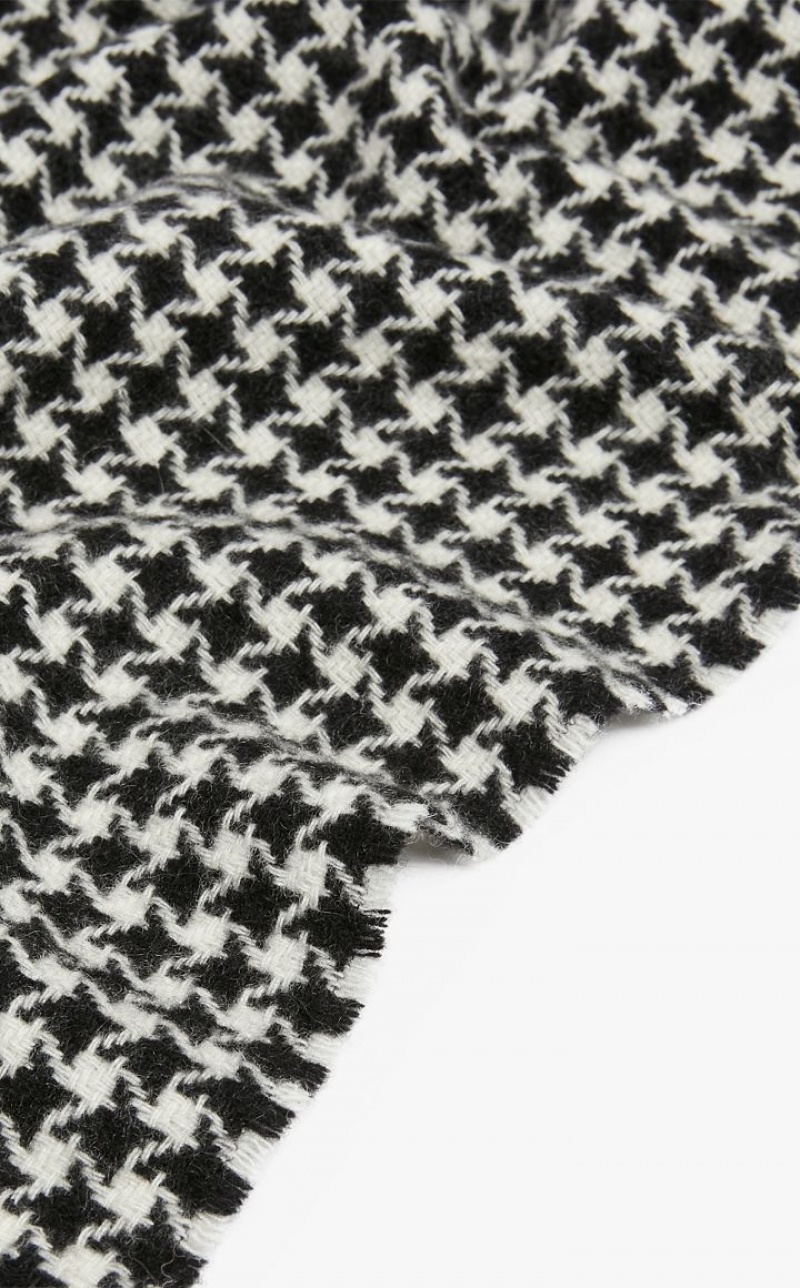 Lenços Max Mara Houndstooth Cashmere Scarf Pretas | MMR594267