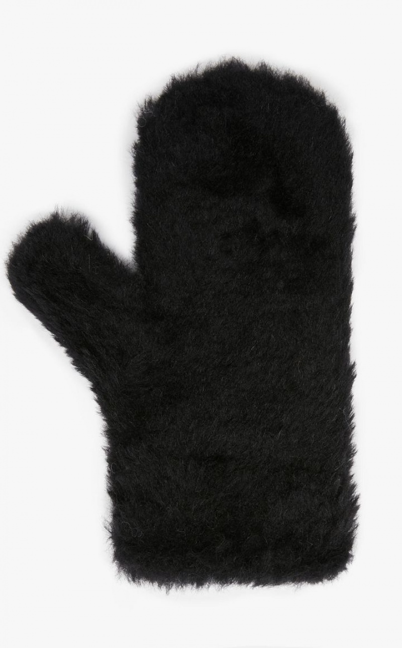 Luvas Max Mara Mittens In Teddy Fabric Pretas | MMR594234