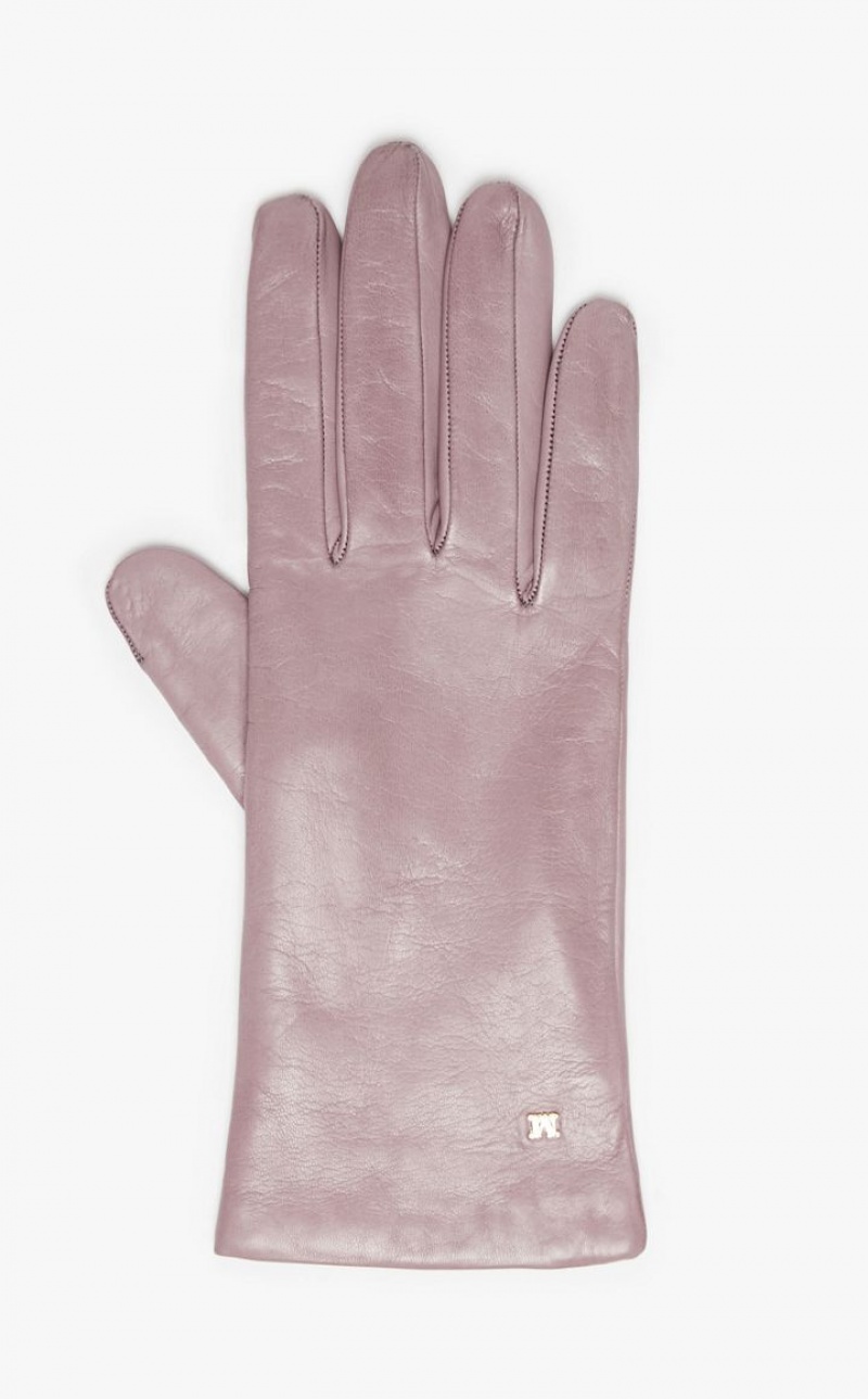 Luvas Max Mara Nappa Leather Roxo | MMR594232