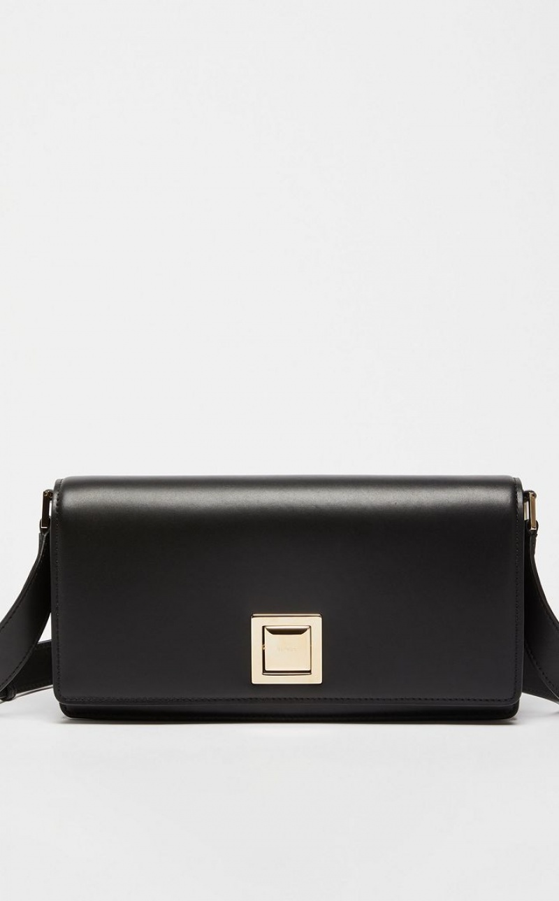 MM Bag Max Mara Leather Clutch Pretas | MMR594124