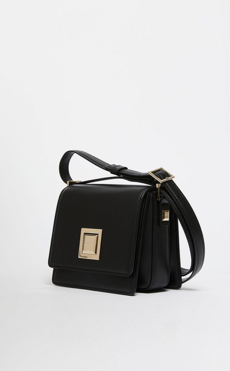 MM Bag Max Mara Small Leather Pretas | MMR594117