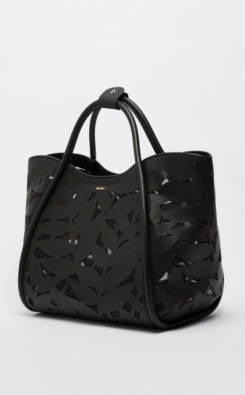 Marine Bag Max Mara In Carved Leather Pretas | MMR594137