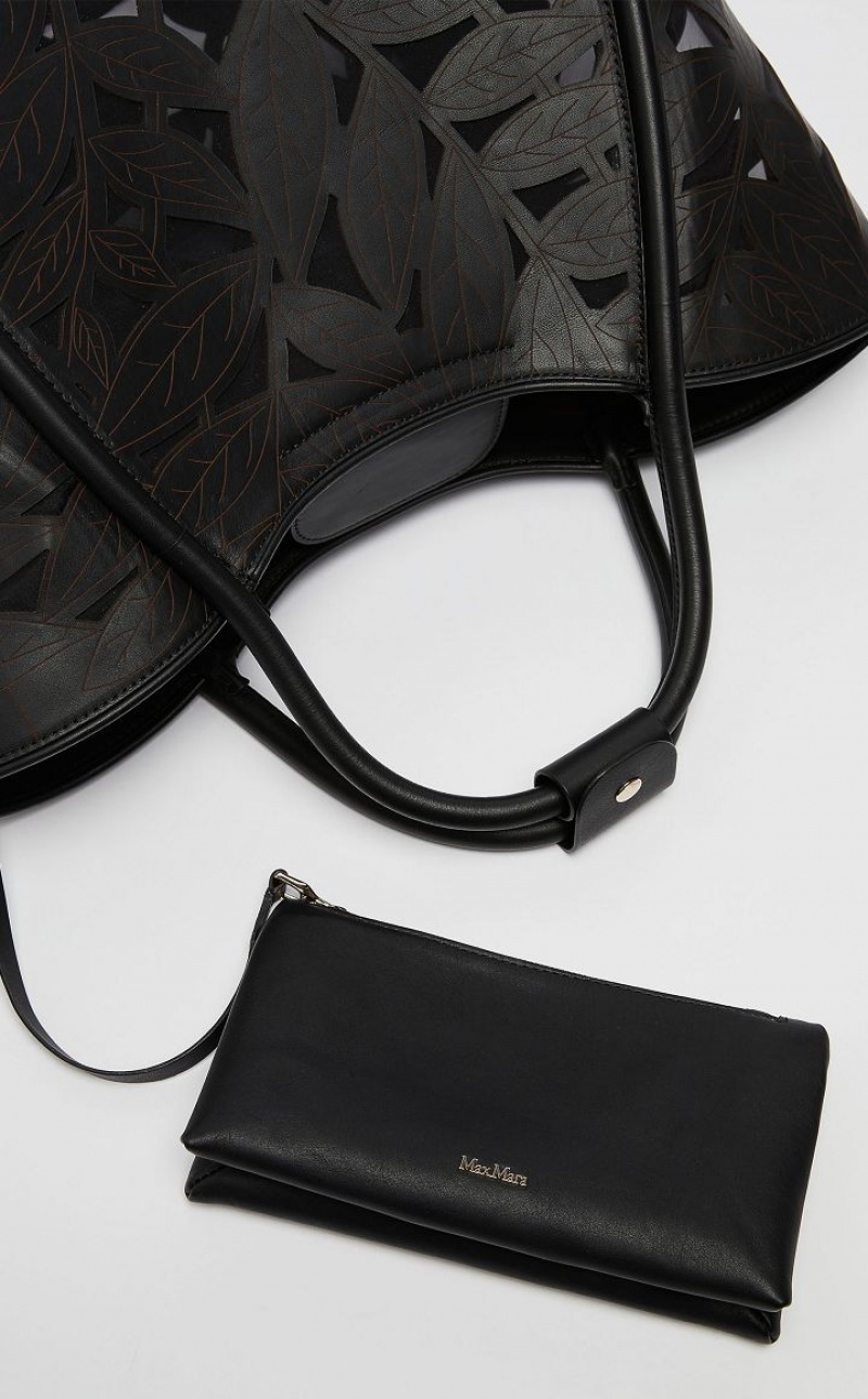 Marine Bag Max Mara In Carved Leather Pretas | MMR594137