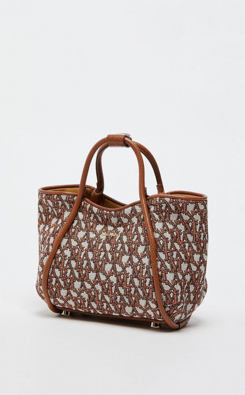 Marine Bag Max Mara In jacquard  Marrom Laranja | MMR594126