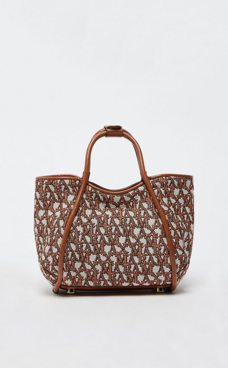 Marine Bag Max Mara In jacquard  Marrom Laranja | MMR594126