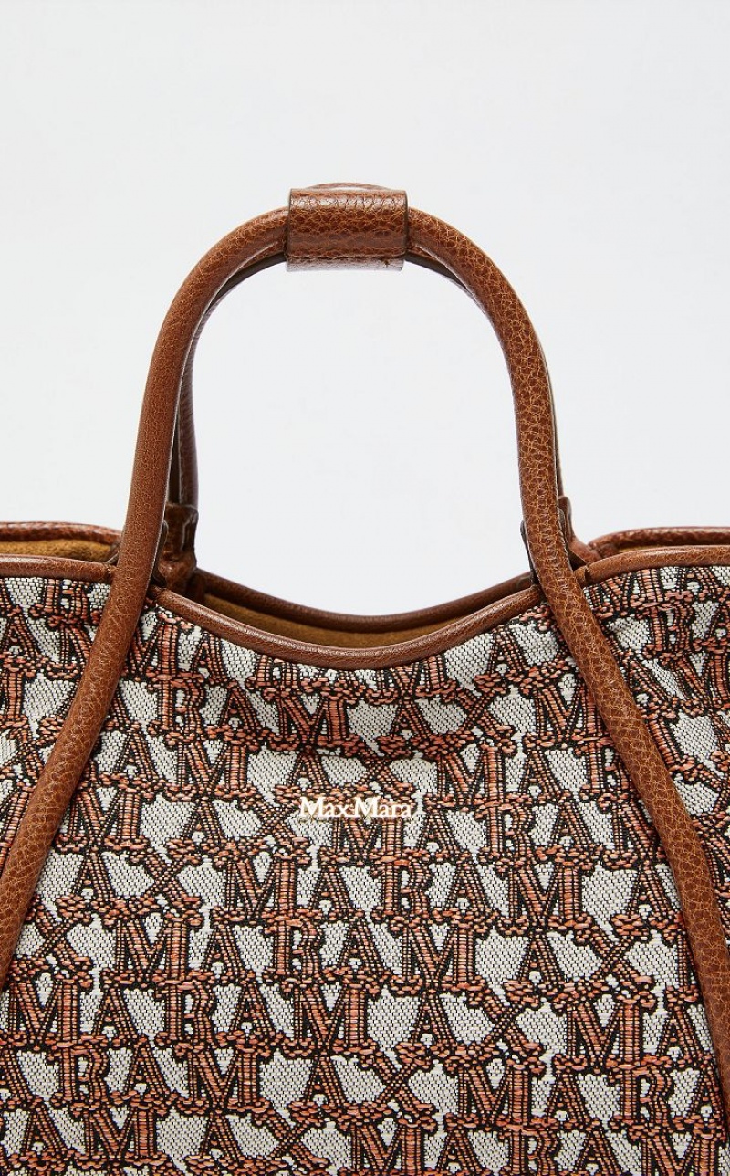 Marine Bag Max Mara In jacquard  Marrom Laranja | MMR594126