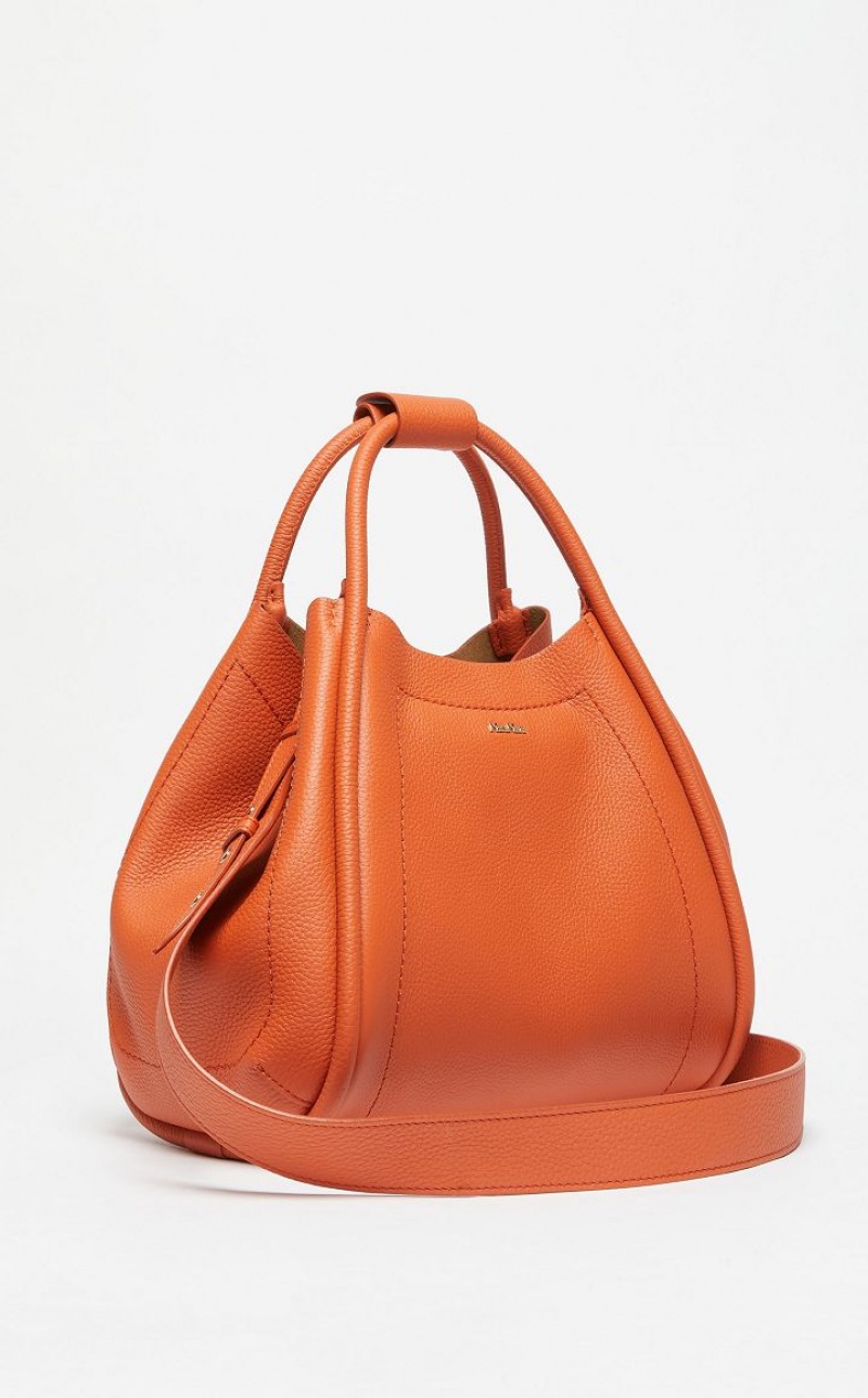 Marine Bag Max Mara Leather Laranja | MMR594132