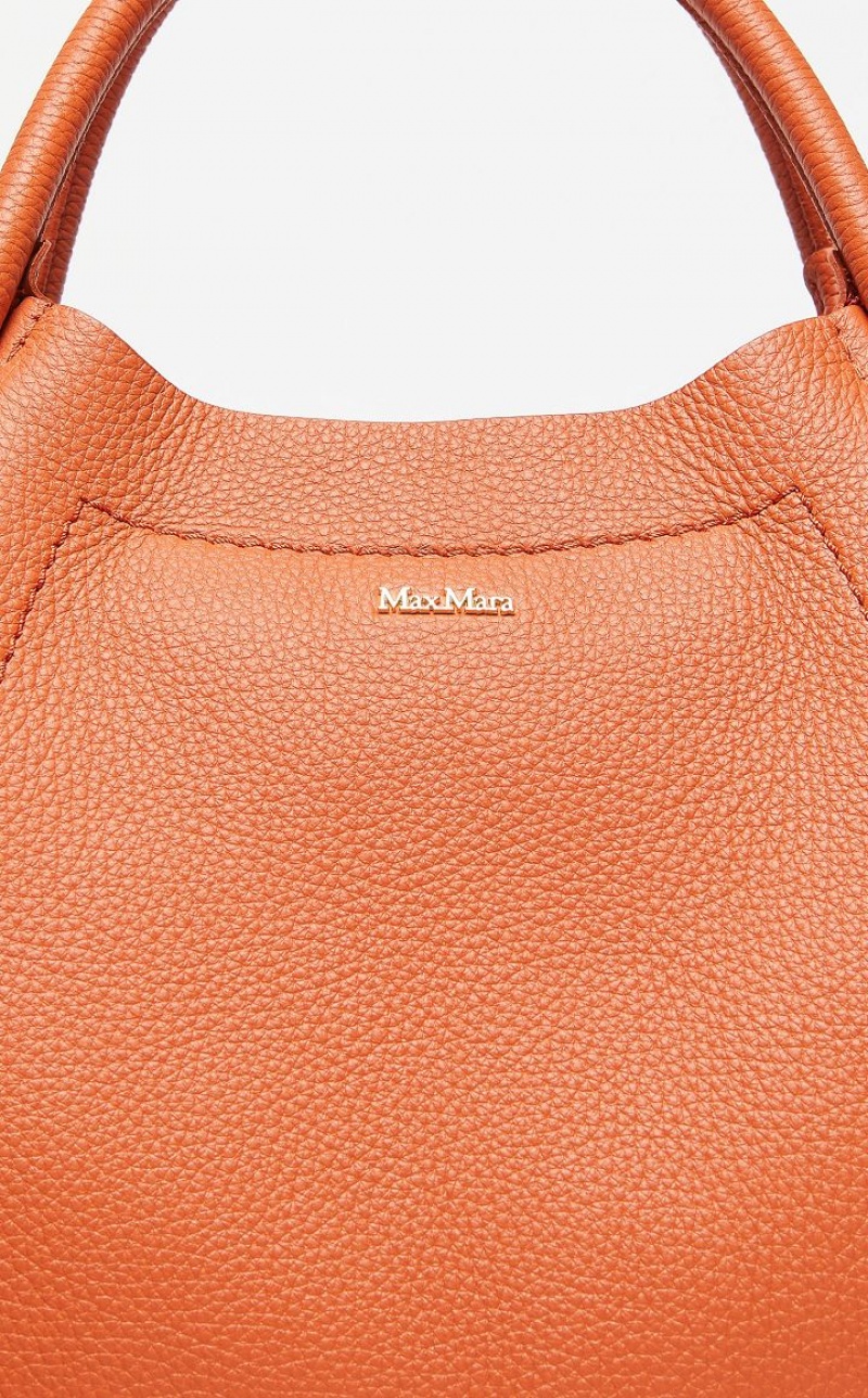 Marine Bag Max Mara Leather Laranja | MMR594132