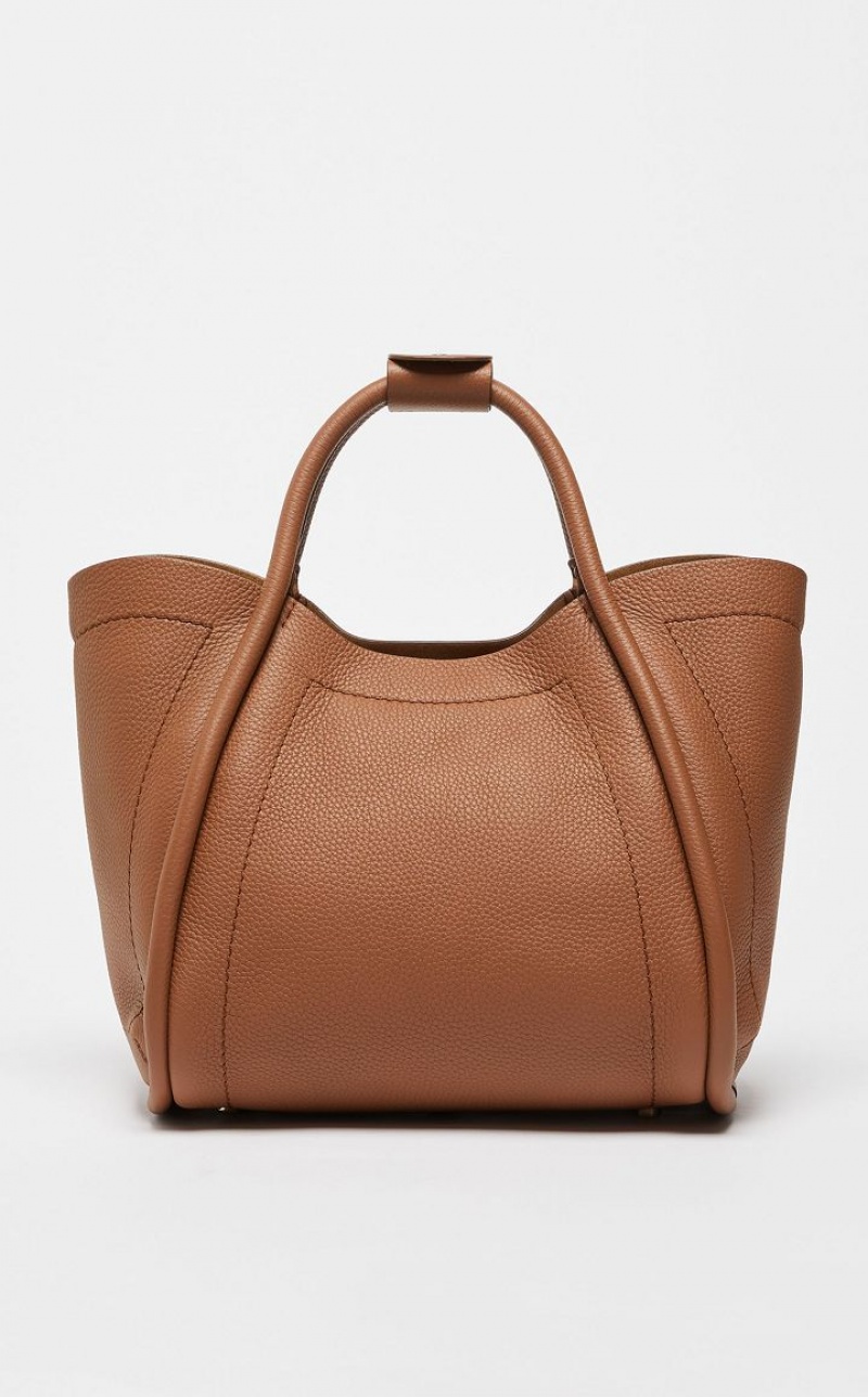 Marine Bag Max Mara Leather Marrom | MMR594133