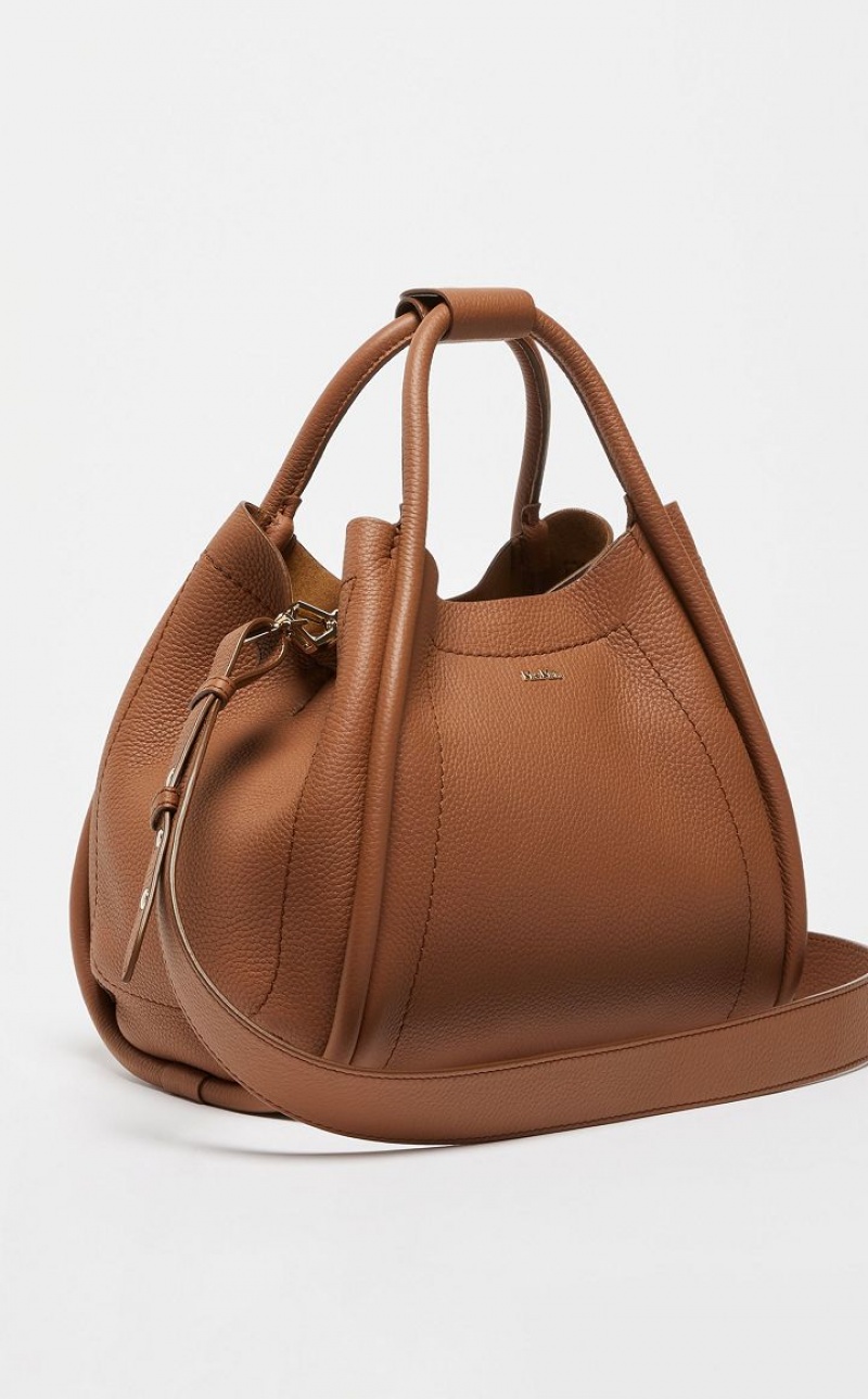 Marine Bag Max Mara Leather Marrom | MMR594133