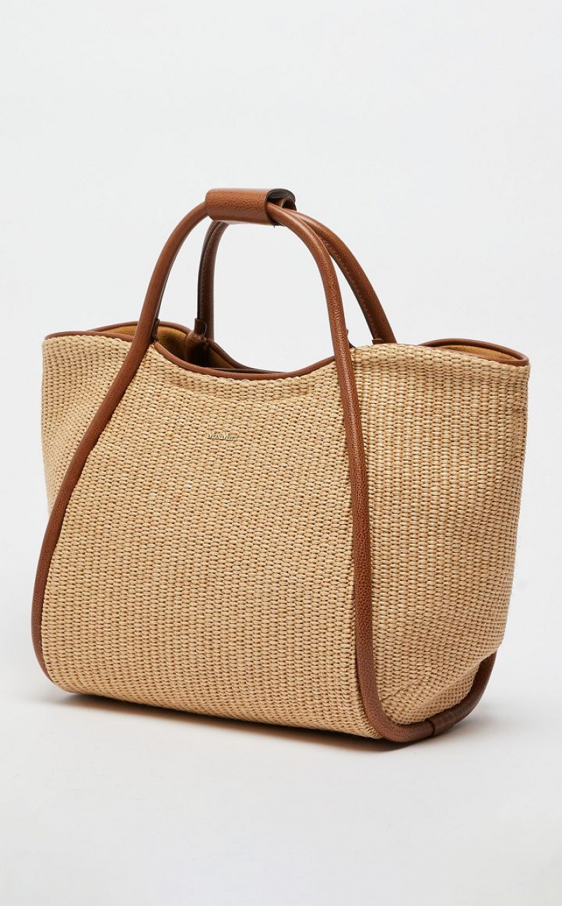 Marine Bag Max Mara Woven straw Bege | MMR594136