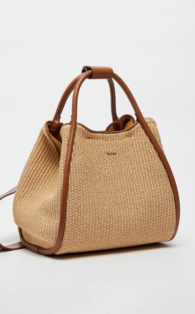 Marine Bag Max Mara Woven straw Bege | MMR594136