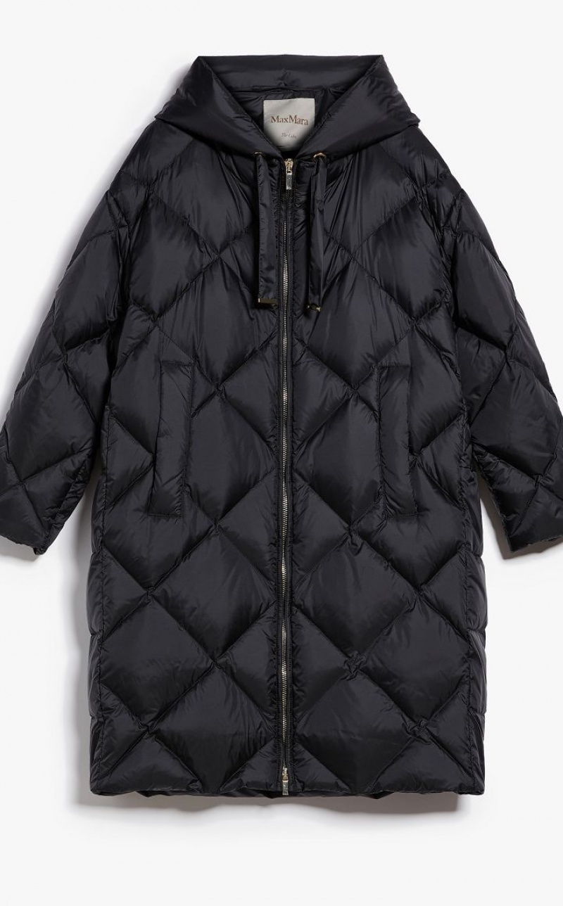 Padded Max Mara Parka In Quilted Water-resistant Canvas Pretas | MMR593999