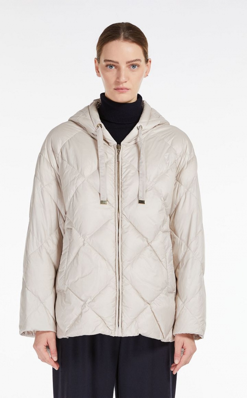 Padded Max Mara Reversible Down Jacket In Water-resistant Canvas Marrom | MMR593989