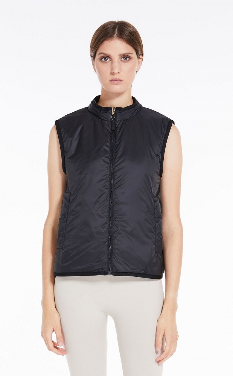 Padded Max Mara Reversible Gilet In Water-resistant Fabric Azul Claro | MMR594011