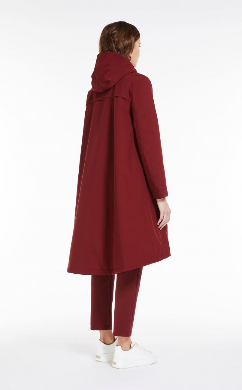 Padded Max Mara Rubberised-look Canvas Parka Fucsia | MMR593971