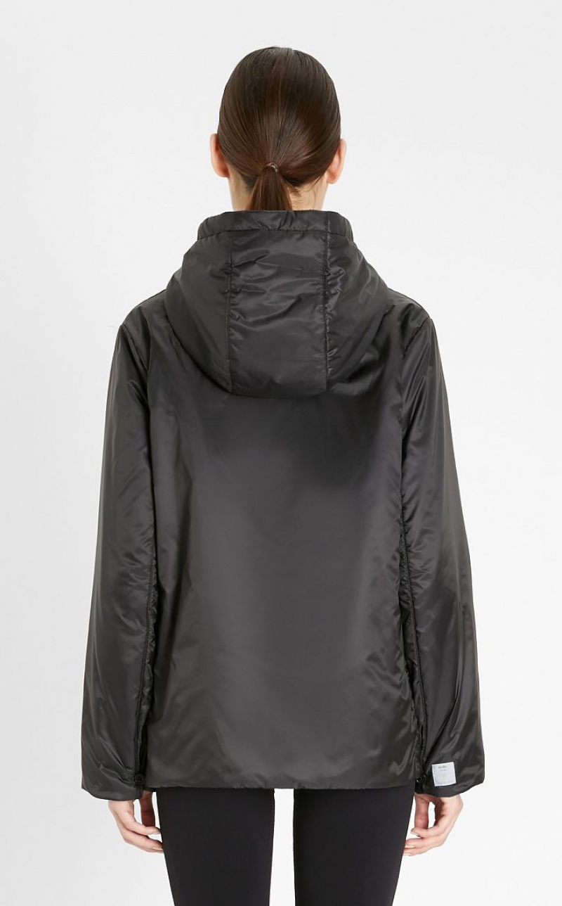 Padded Max Mara Travel Jacket In Water-resistant Technical Canvas Pretas | MMR594005