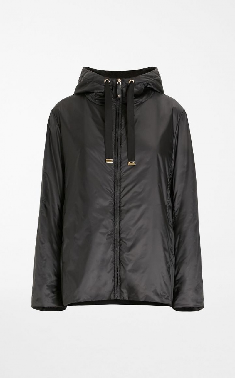 Padded Max Mara Travel Jacket In Water-resistant Technical Canvas Pretas | MMR594005