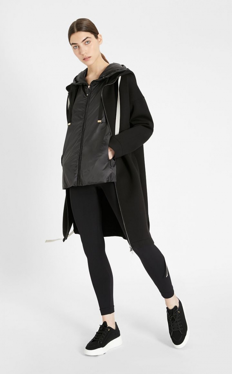 Padded Max Mara Travel Jacket In Water-resistant Technical Canvas Pretas | MMR594005