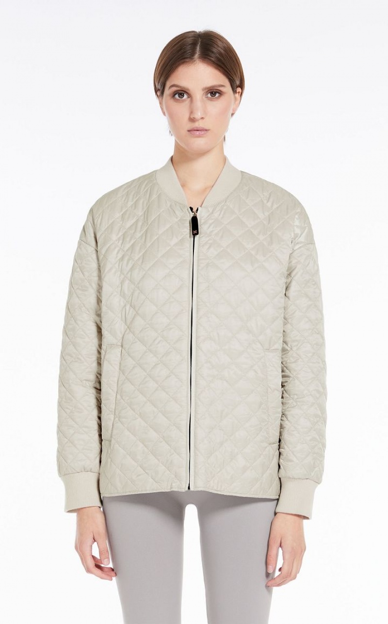 Padded Max Mara Water-repellent Canvas Bomber Jacket Luz | MMR593998