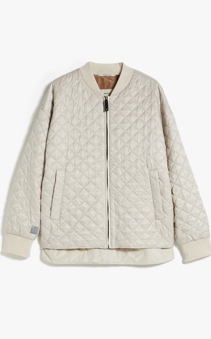 Padded Max Mara Water-repellent Canvas Bomber Jacket Luz | MMR593998