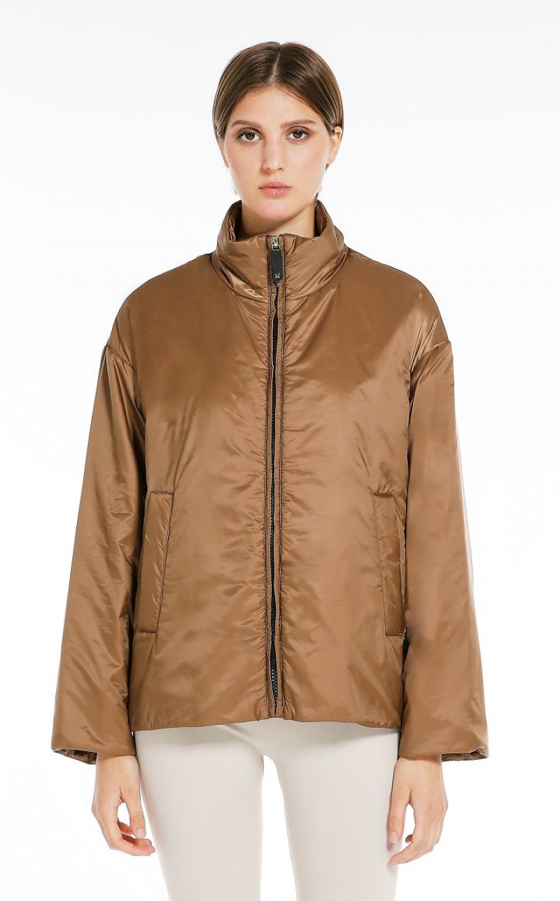 Padded Max Mara Water-repellent Canvas Jacket Cafes | MMR593983