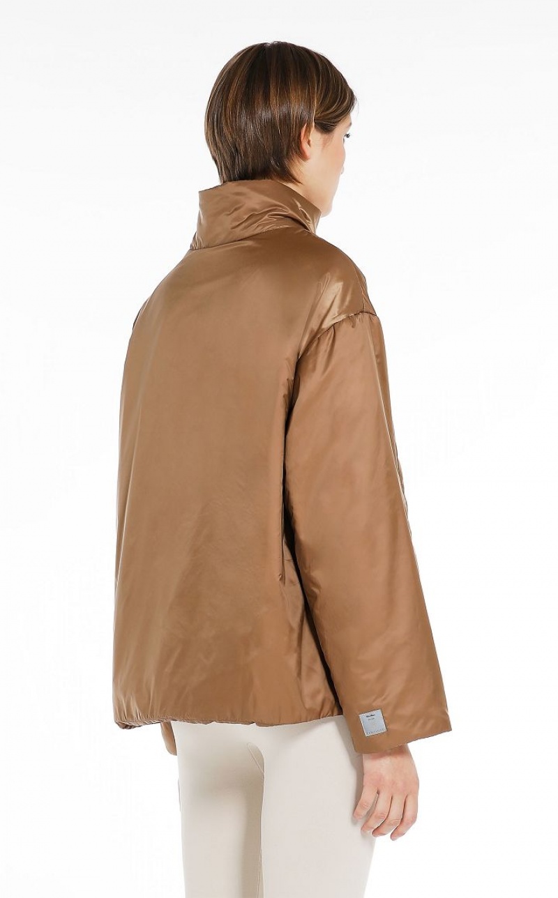 Padded Max Mara Water-repellent Canvas Jacket Cafes | MMR593983