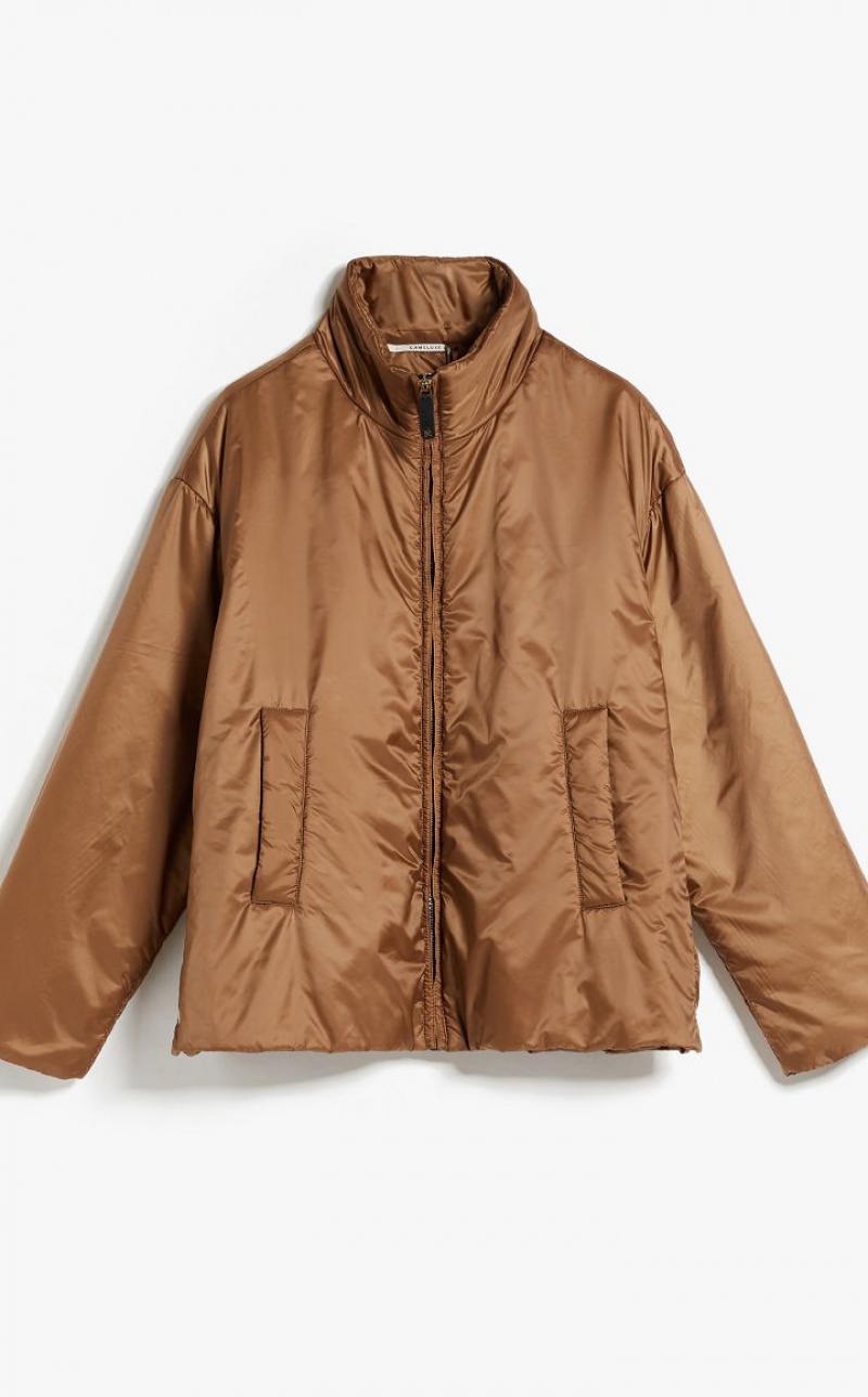 Padded Max Mara Water-repellent Canvas Jacket Cafes | MMR593983