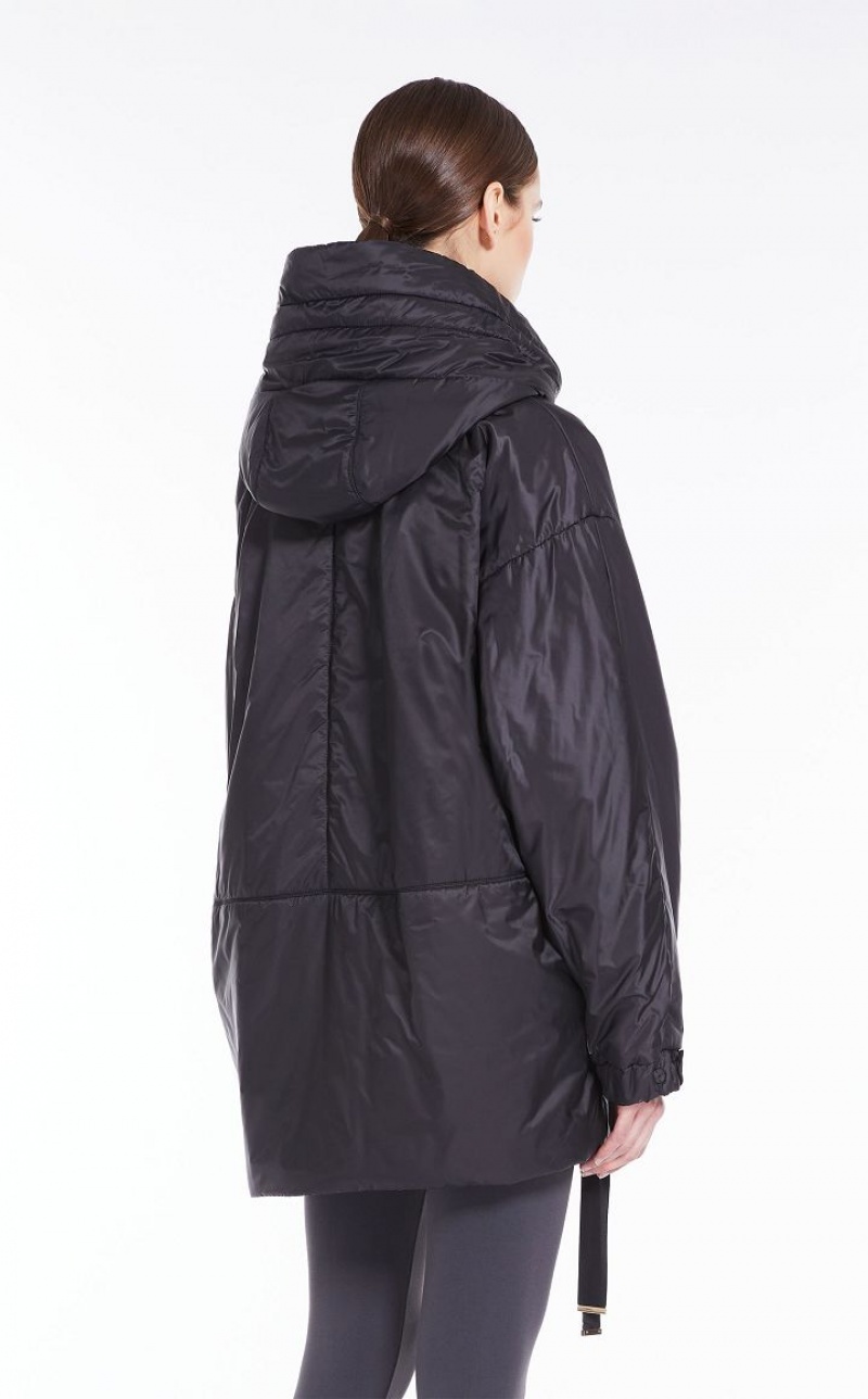 Padded Max Mara Water-repellent Canvas Jacket Pretas | MMR593990