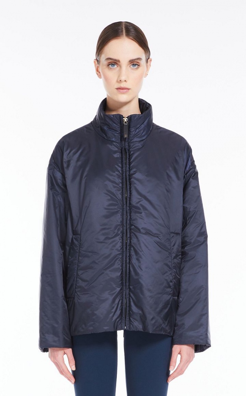 Padded Max Mara Water-repellent Canvas Jacket Azul Marinho | MMR594008