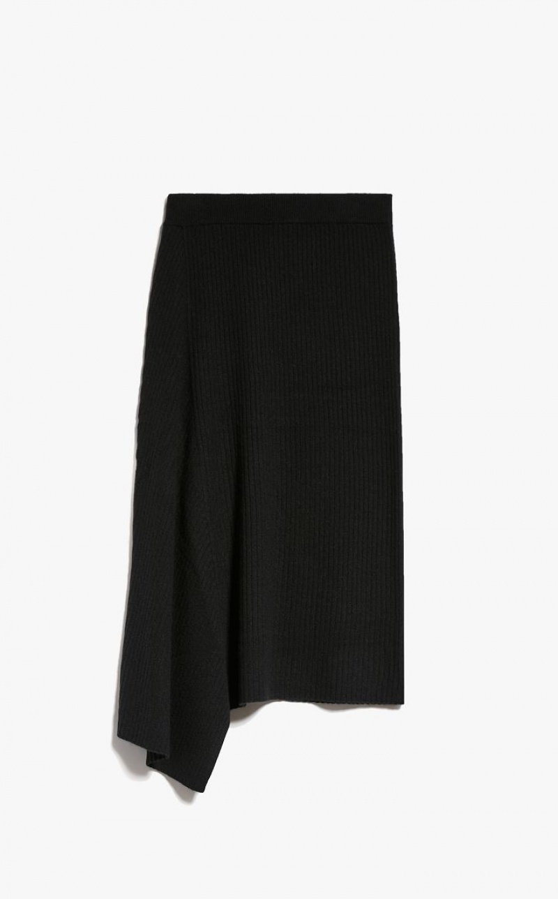 Saias Max Mara Wool And Cashmere Yarn Pretas | MMR593694