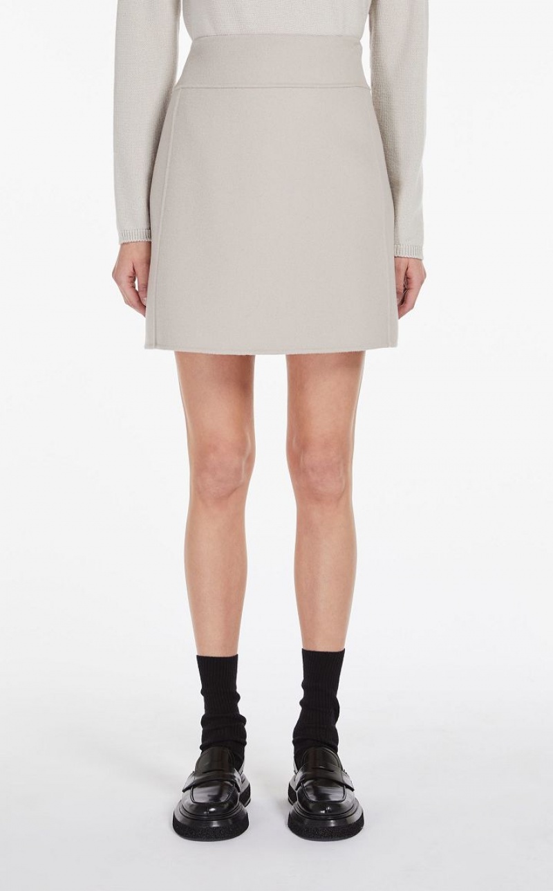 Saias Max Mara Wool Bodycon Luz Cinzentas | MMR593701