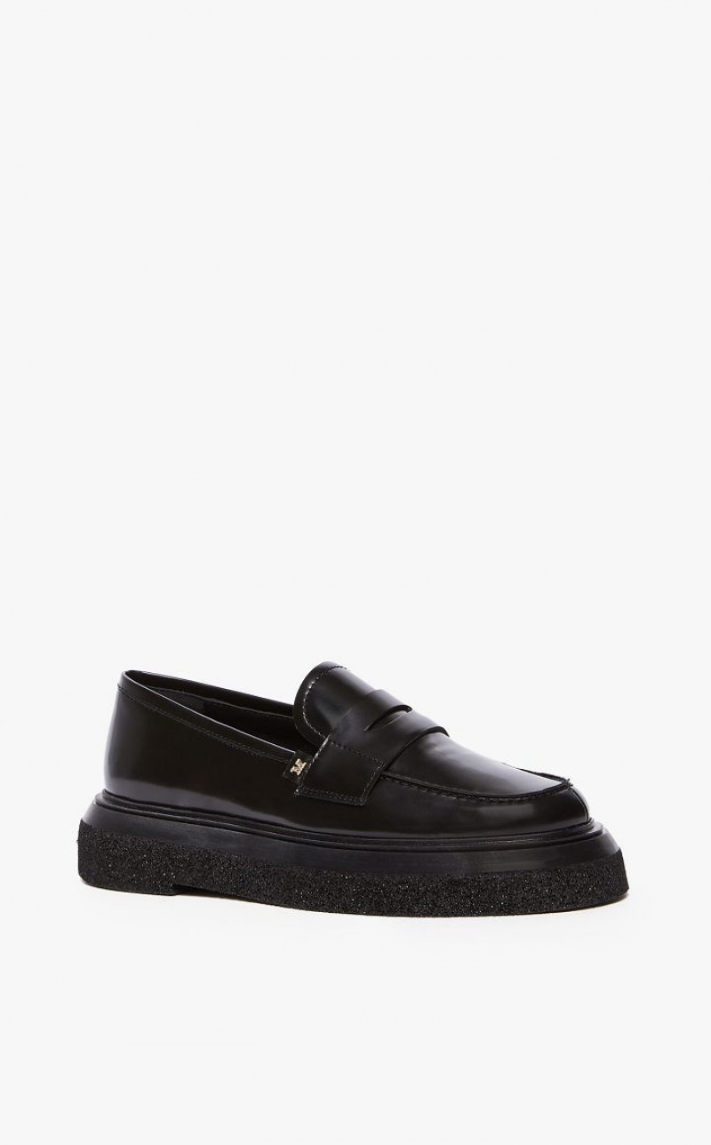 Sapatos Rasos Max Mara Leather Pretas | MMR594220