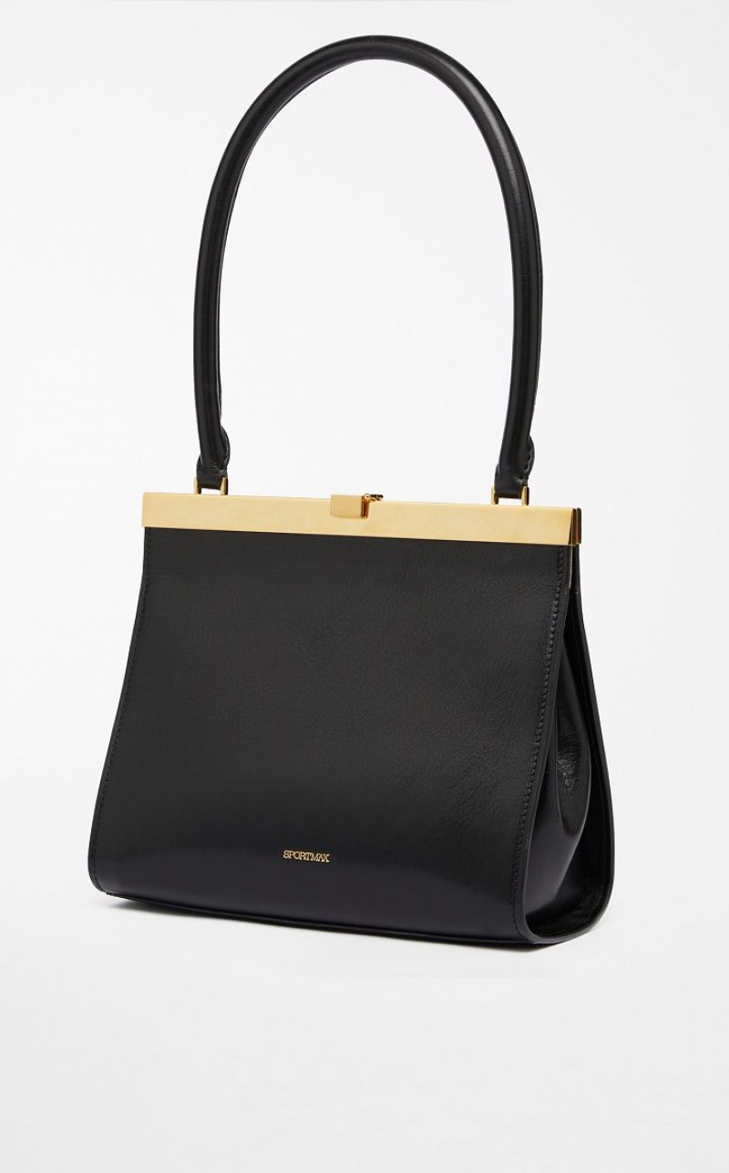 Sportmax Bag Max Mara Medium Leather Lizzie Pretas | MMR594182