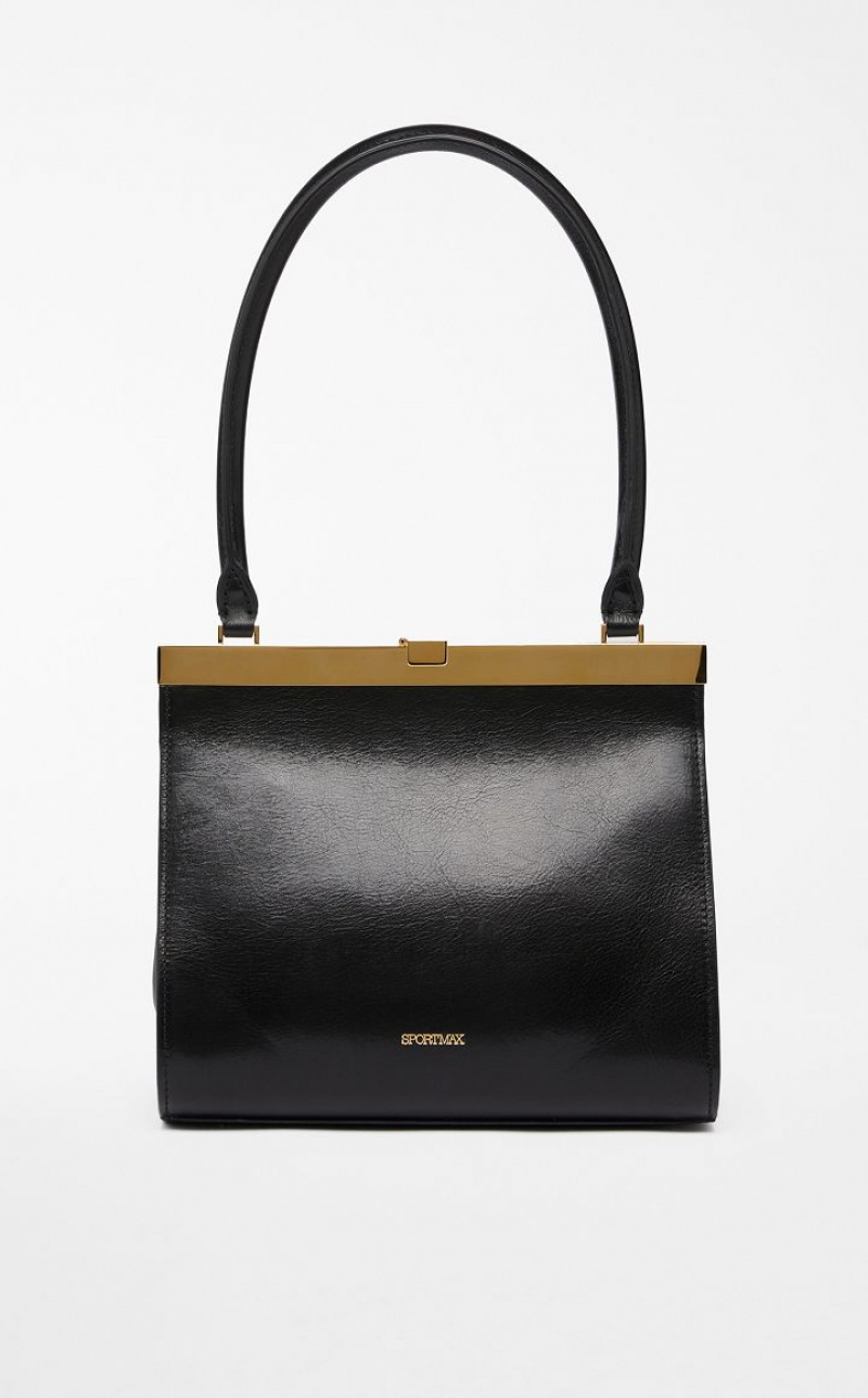 Sportmax Bag Max Mara Medium Leather Lizzie Pretas | MMR594182