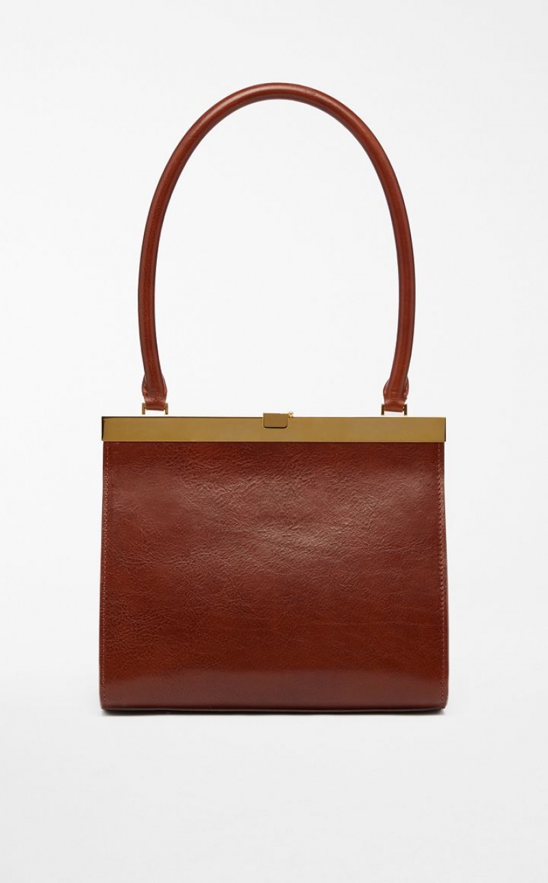 Sportmax Bag Max Mara Medium Leather Lizzie Marrom | MMR594183