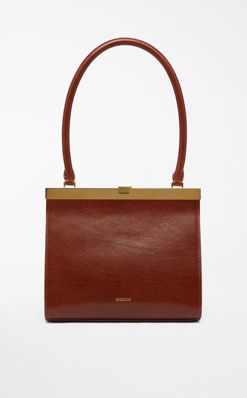 Sportmax Bag Max Mara Medium Leather Lizzie Marrom | MMR594183