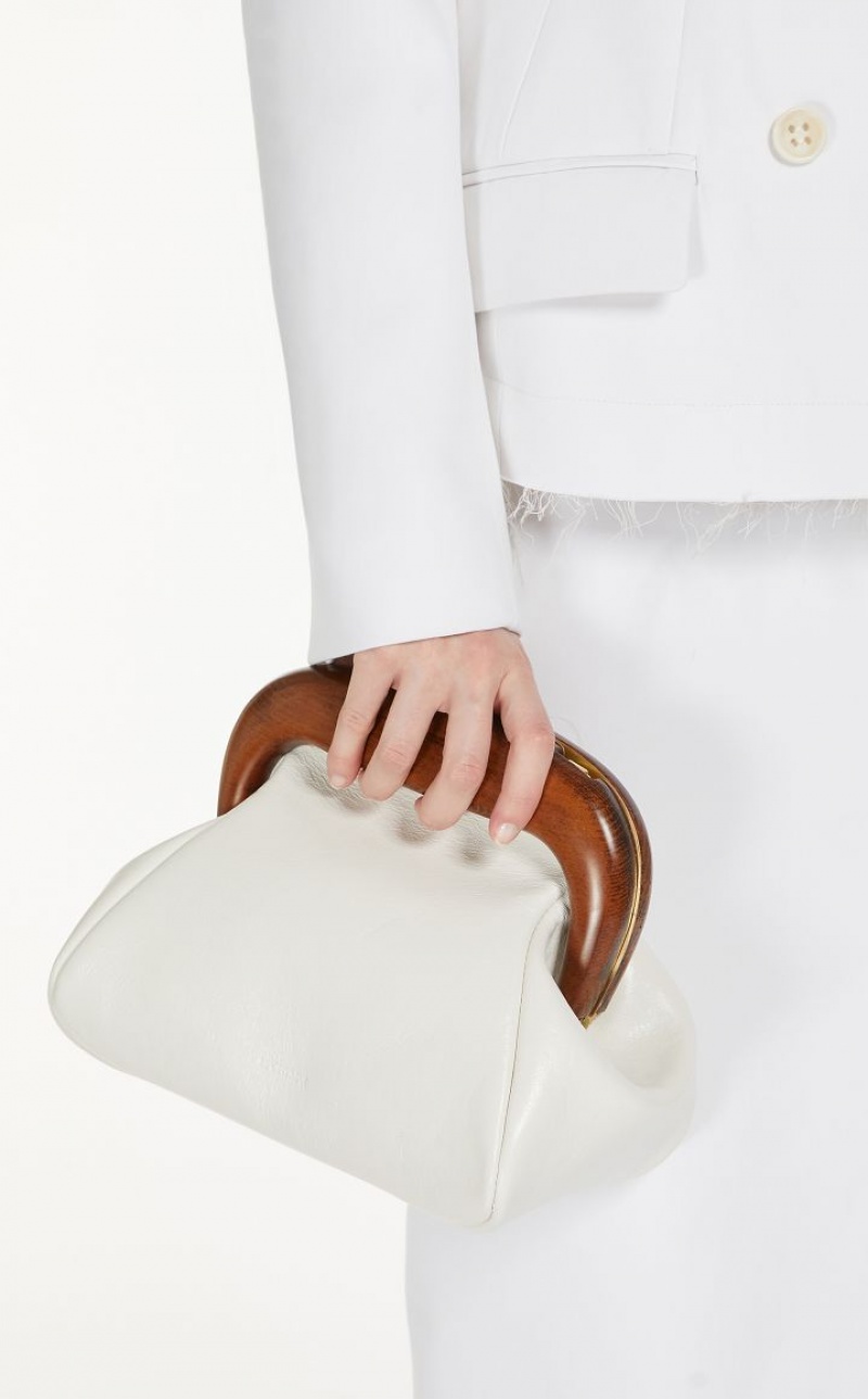 Sportmax Bag Max Mara Small Leather Bouba Branco | MMR594181