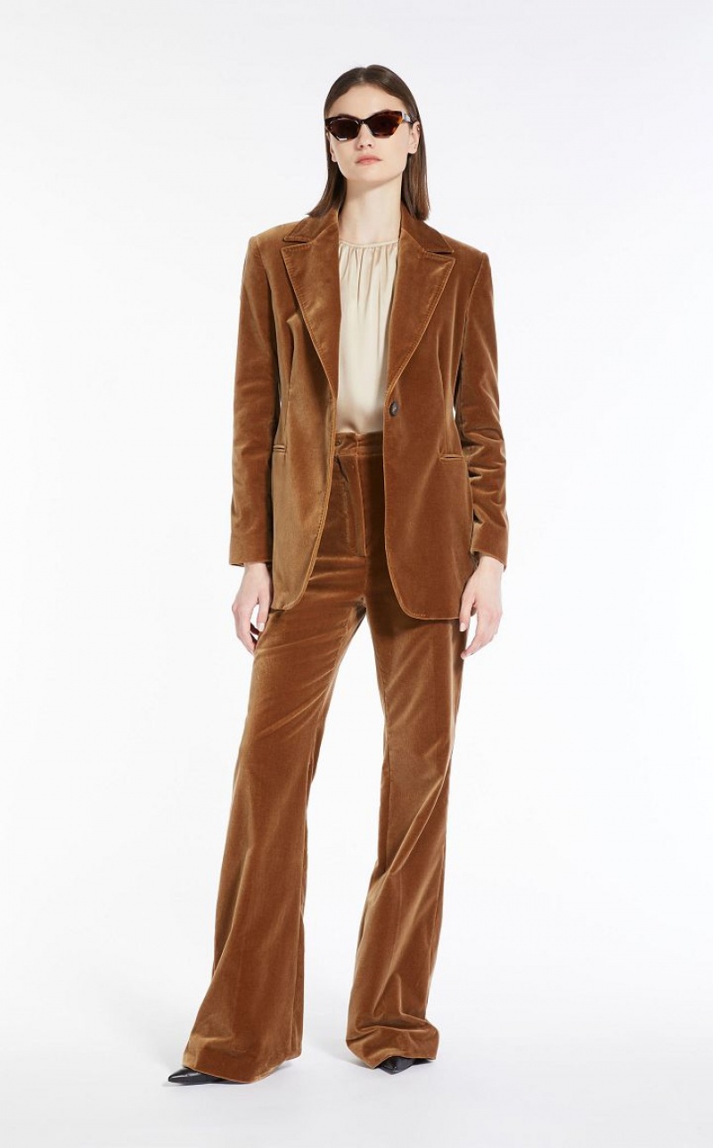 Suit Max Mara Cotton Velvet Marrom | MMR593502