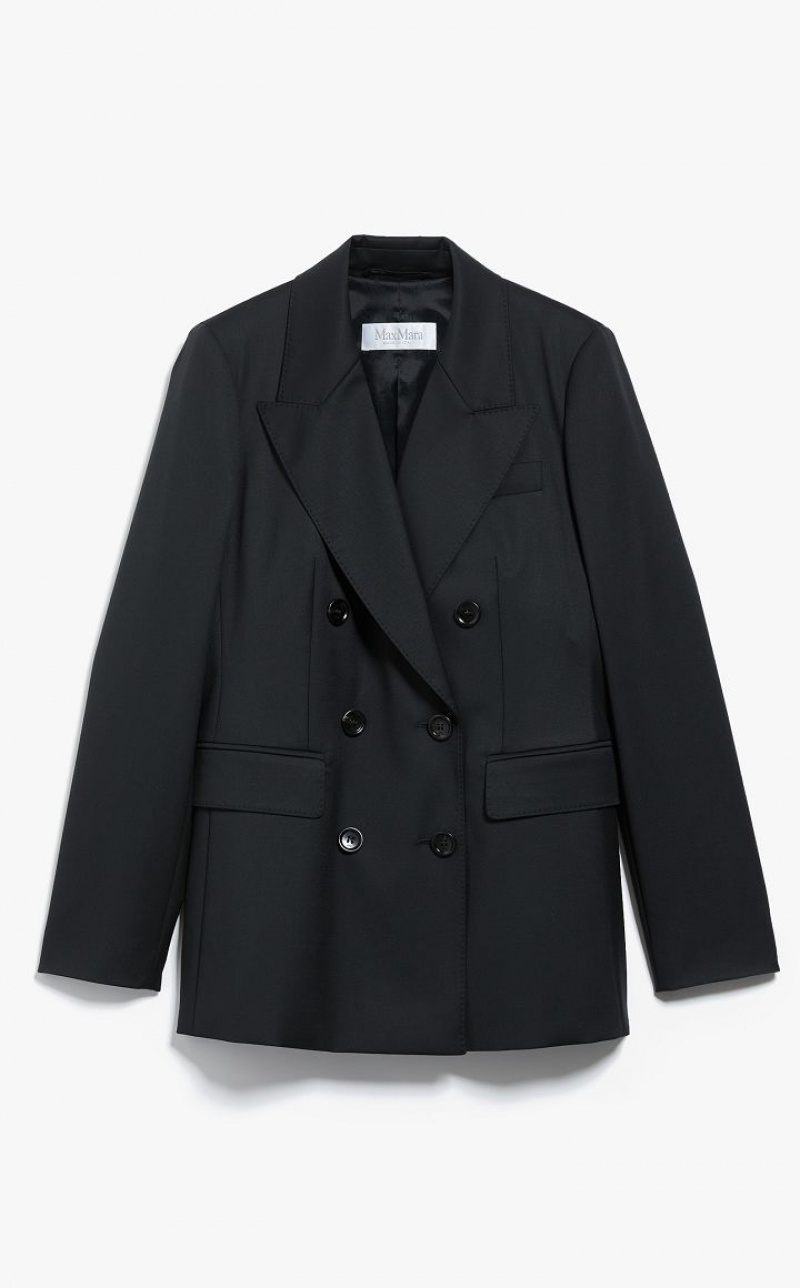 Suit Max Mara Double-breasted Wool Pretas | MMR593518