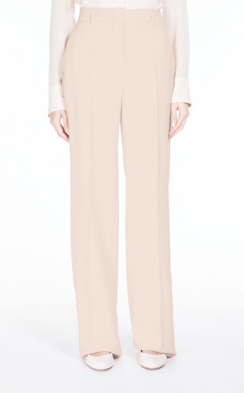 Suit Max Mara Long Wool Crepe Luz Rosa | MMR593526