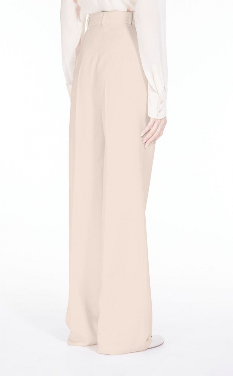 Suit Max Mara Long Wool Crepe Luz Rosa | MMR593526