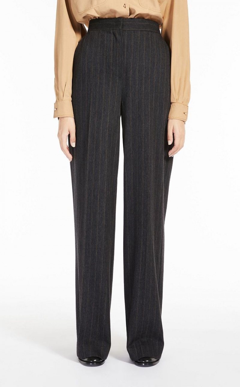 Suit Max Mara Pinstriped Jersey Cinzentas Escuro | MMR593511