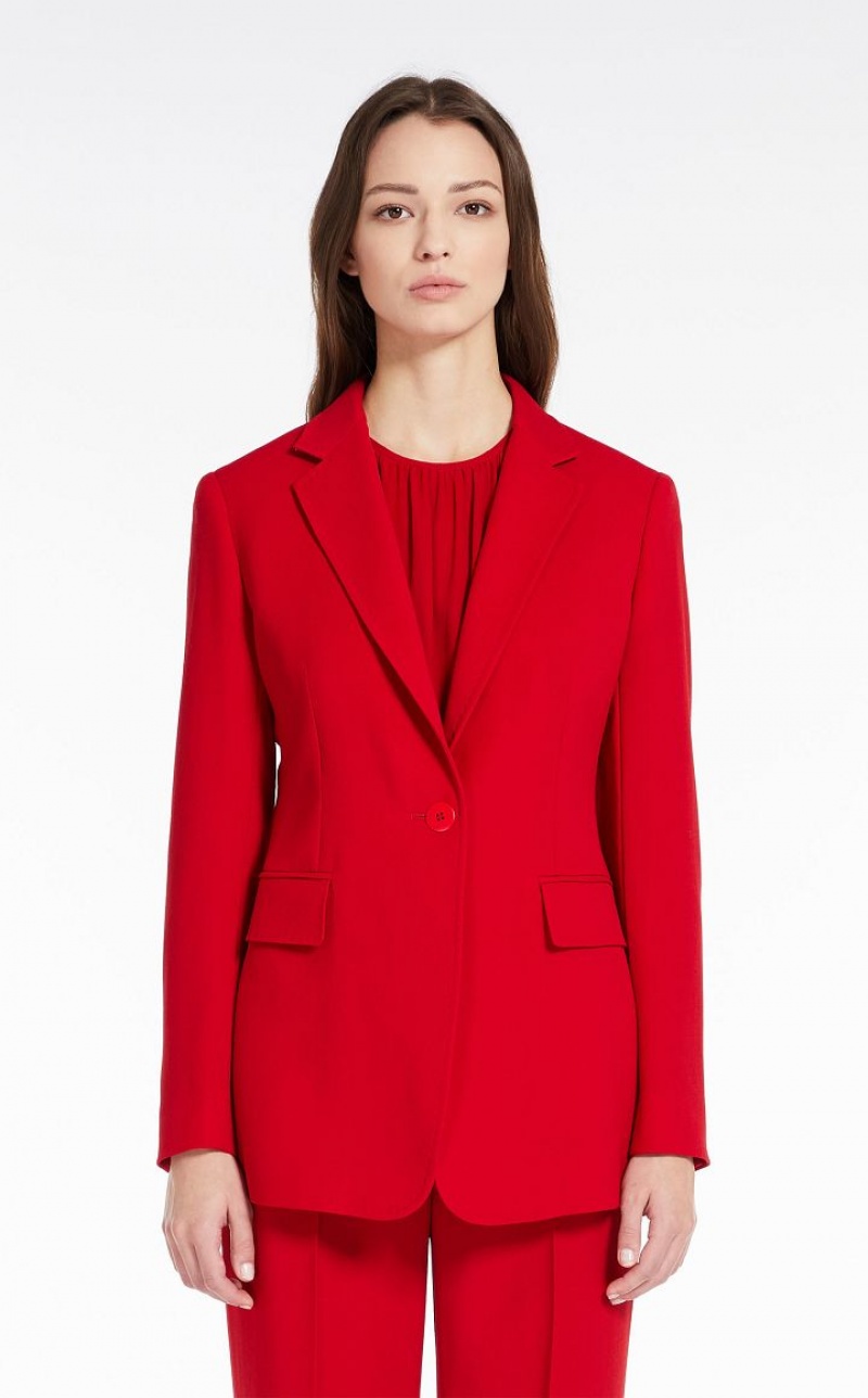 Suit Max Mara Single-breasted Wool Vermelhas | MMR593536