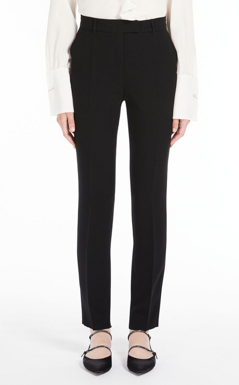 Suit Max Mara Straight-fit Technical Cady Pretas | MMR593517