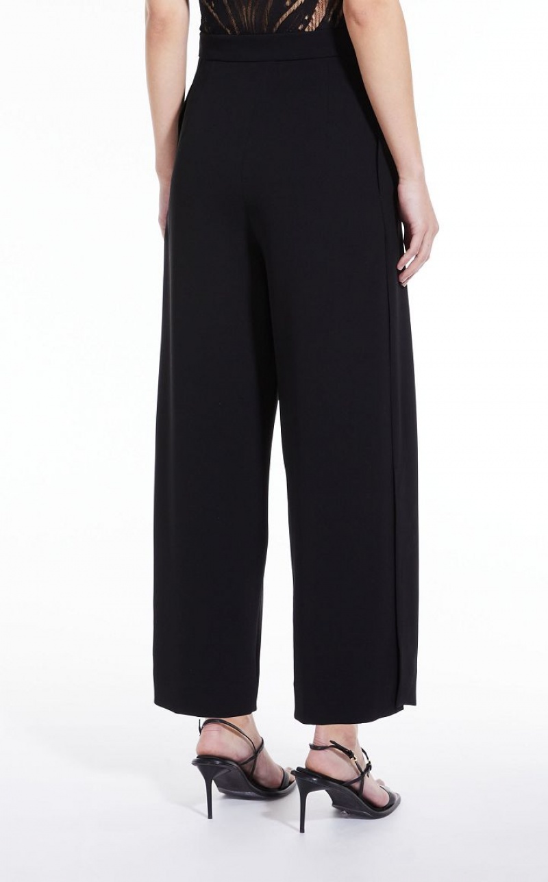 Suit Max Mara Wide-leg Cady Pretas | MMR593523