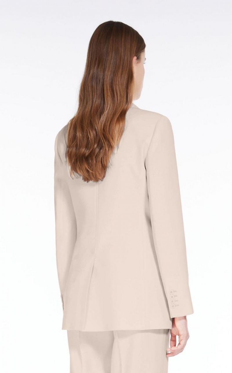 Suit Max Mara Wool Satin Crepe Luz Rosa | MMR593524