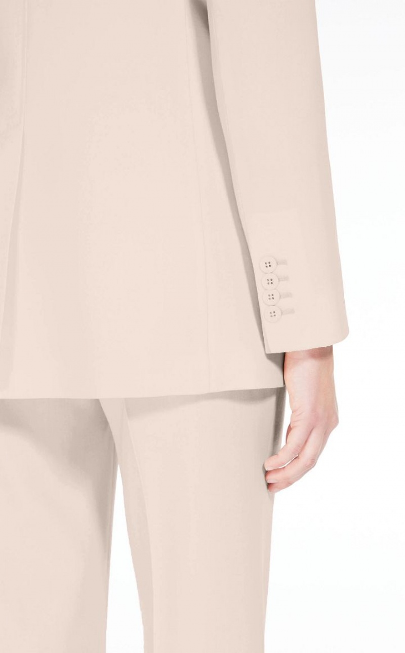 Suit Max Mara Wool Satin Crepe Luz Rosa | MMR593524