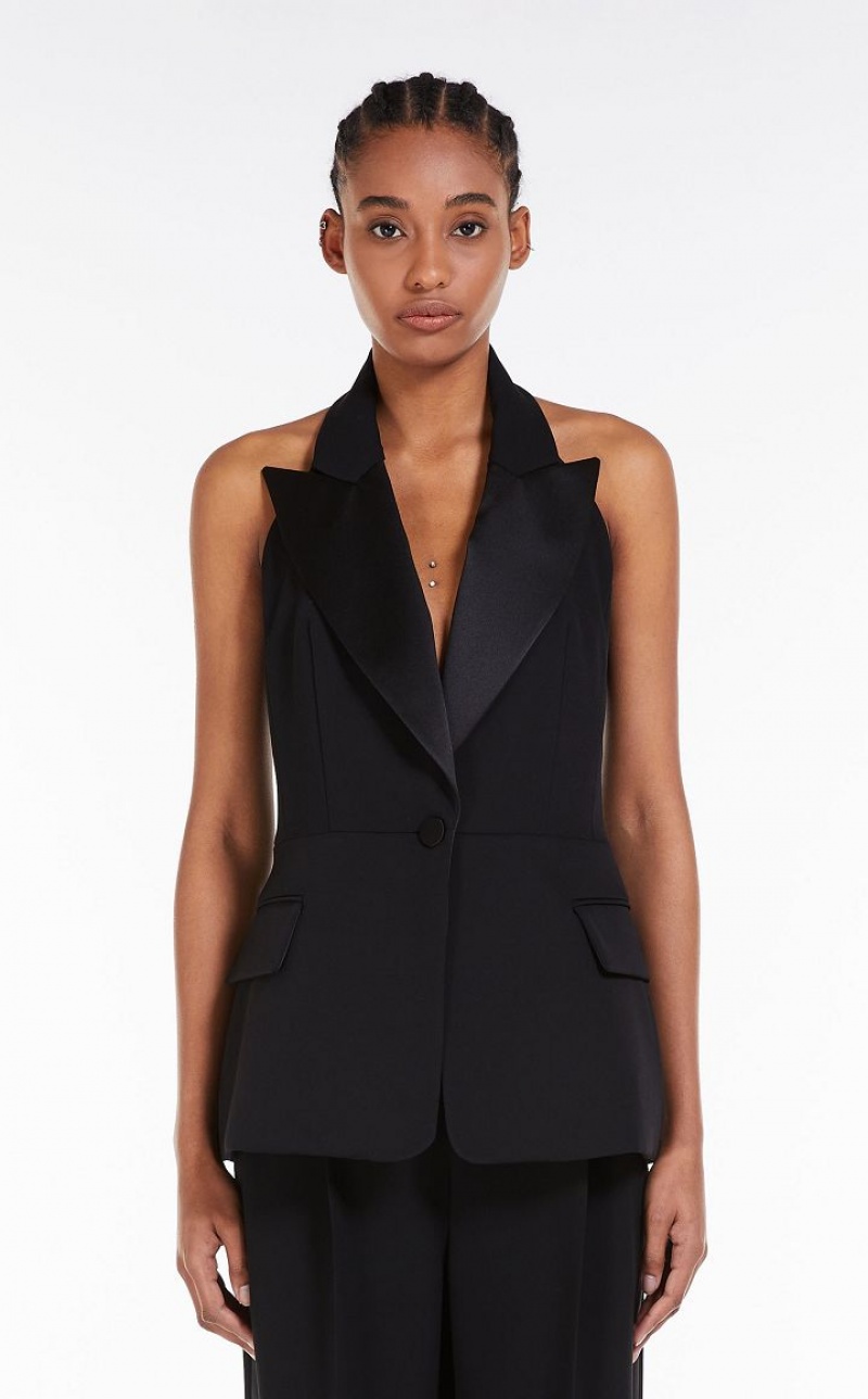 Suit Max Mara Wool Tuxedo Waistcoat Pretas | MMR593486